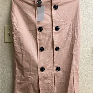 High waist pink skirt